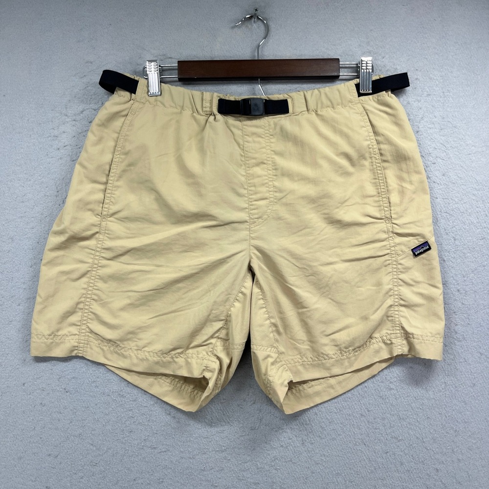 Patagonia Gi III Shorts Mens M Khaki Tan Belted Nylon Hiking Outdoor Gorpcore
